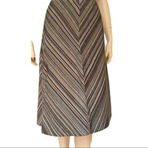 Willi Smith Striped Corduroy Skirt